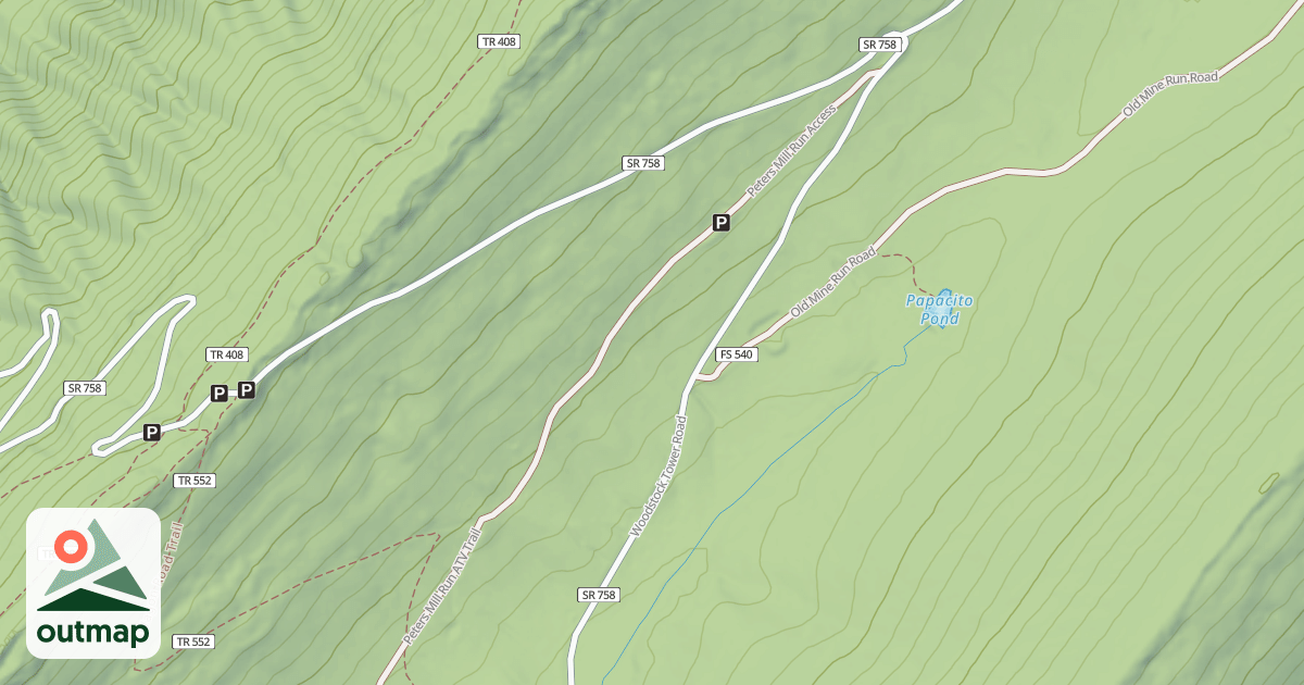 Map of Peters Mill Run