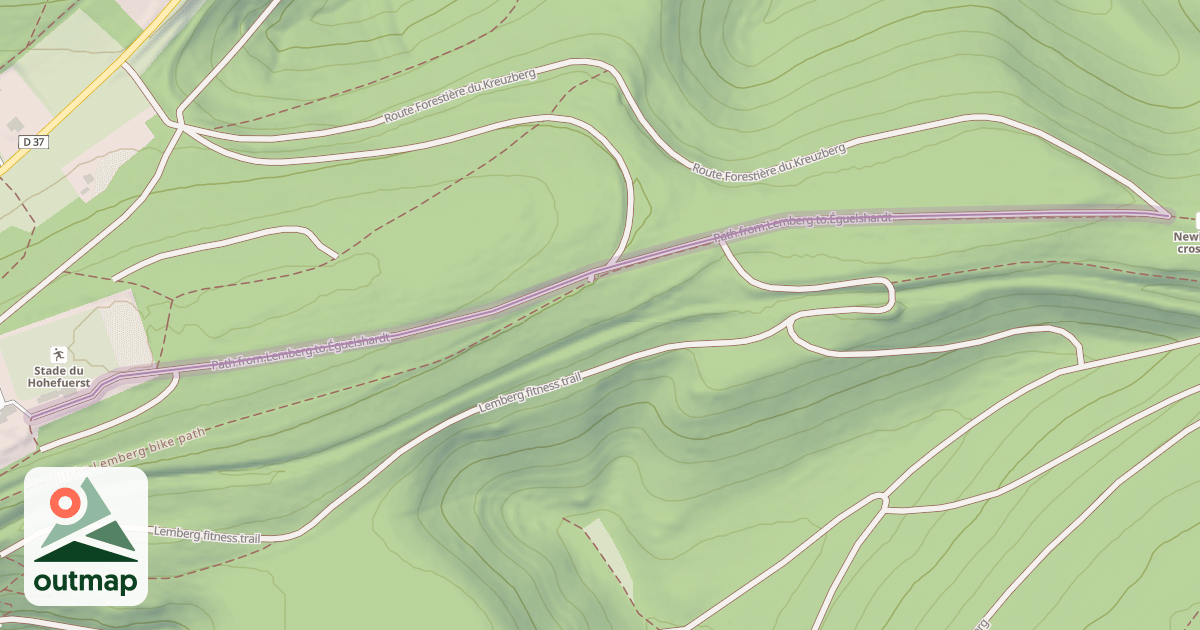 Map of Path from Lemberg to Éguelshardt