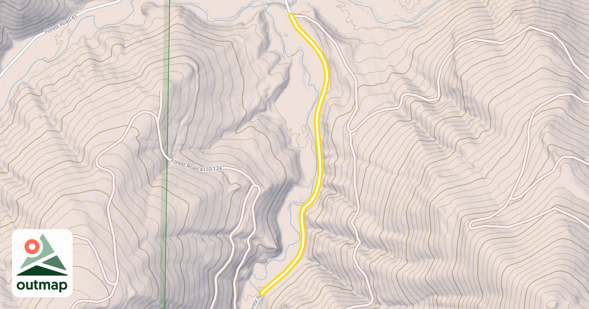 Map of National Forest Road 4110