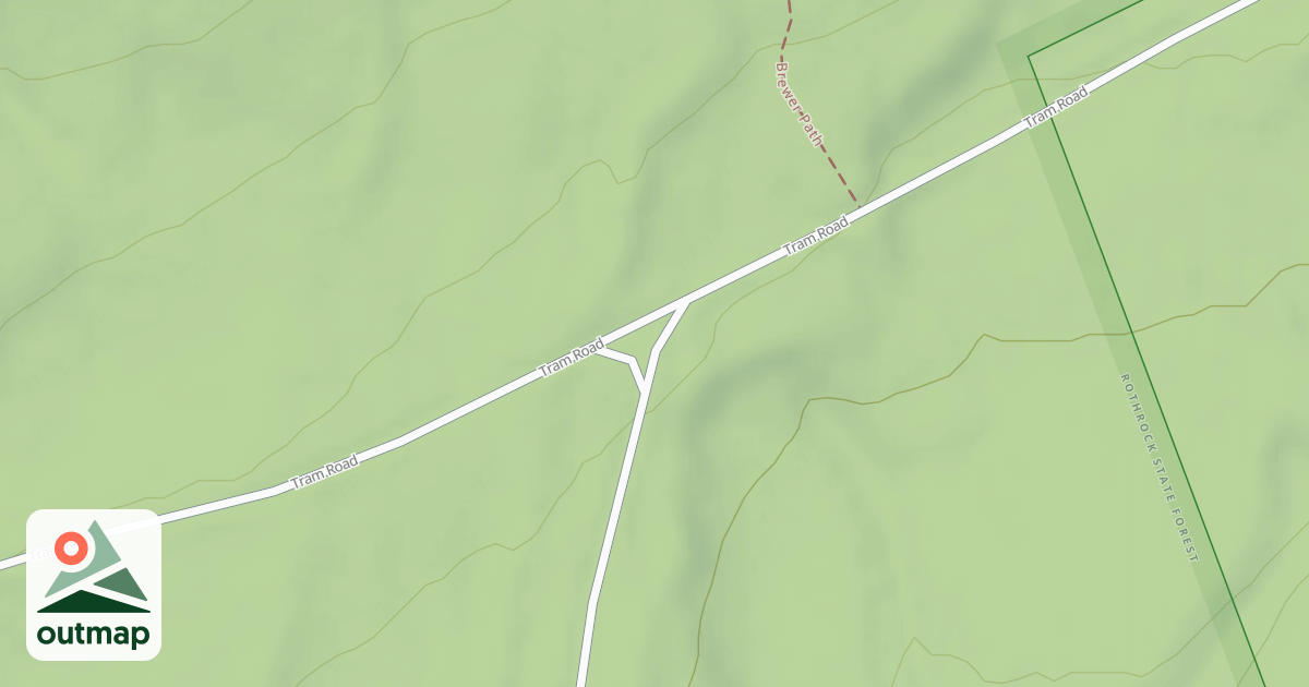 Map of Rothrock State Forest Seven Mountains Snowmobile Trails