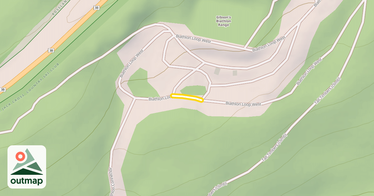 Map of Biathlon Loop West