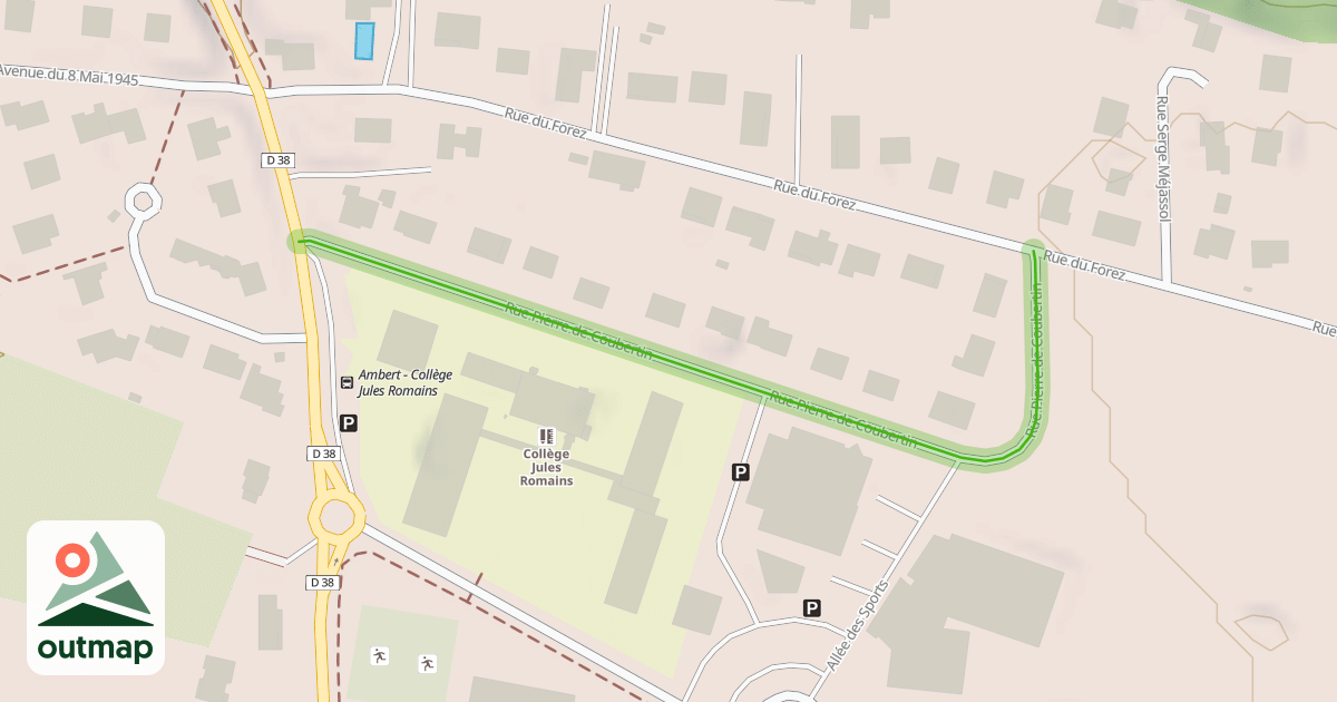 Map of Rue Pierre de Coubertin
