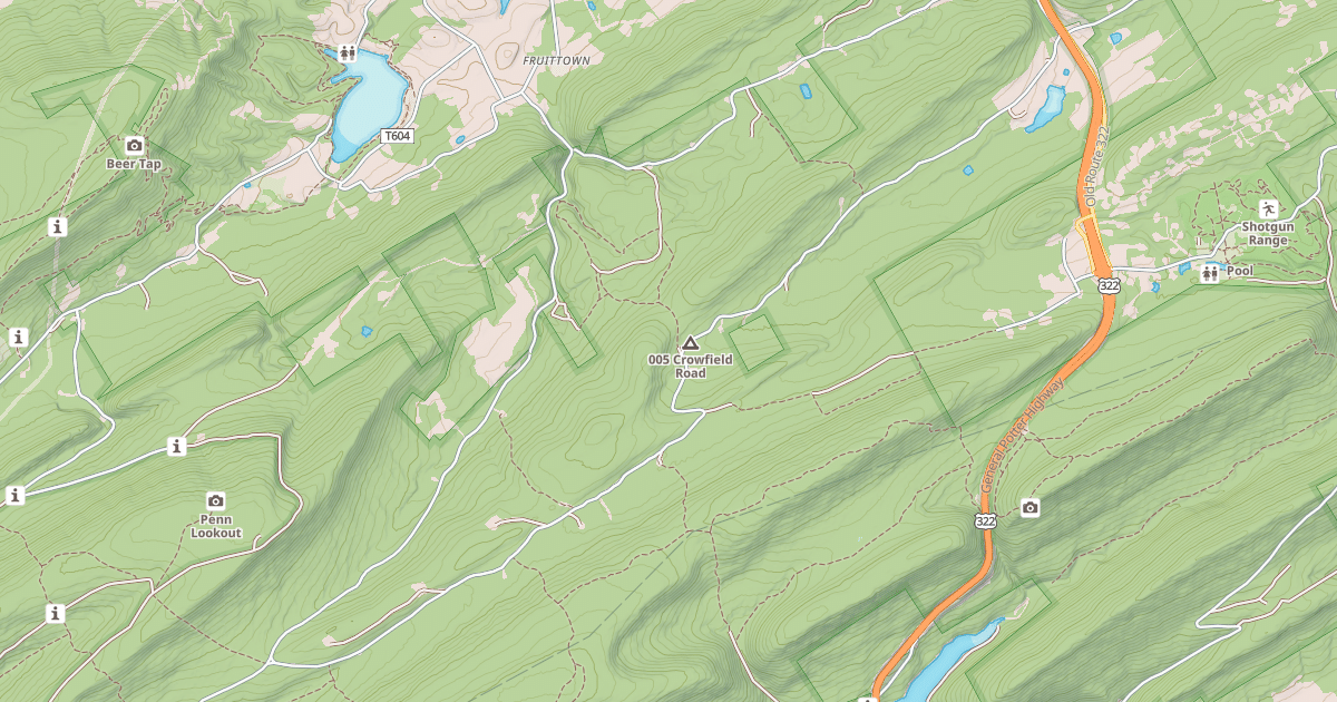 Map preview of Rothrock State Forest Seven Mountains Snowmobile Trails