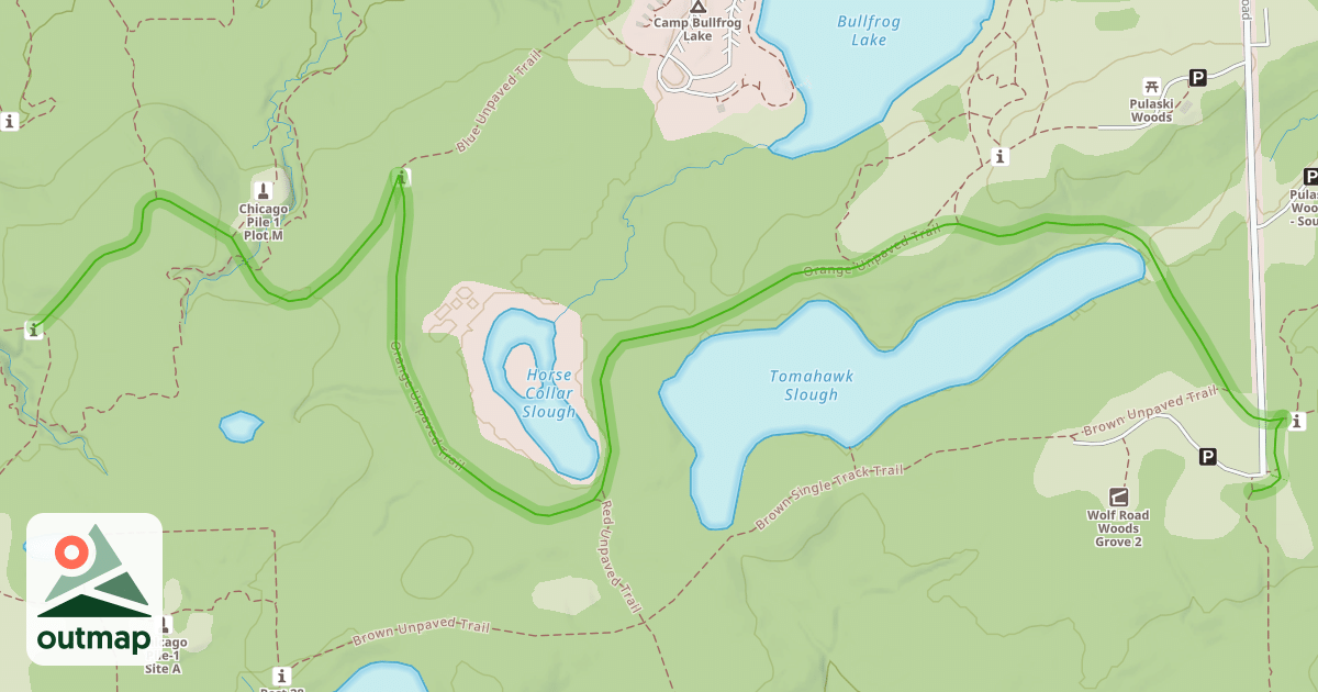 Map of Orange Unpaved Trail