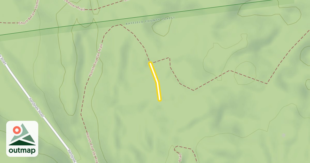 Map of North End Ski Trail