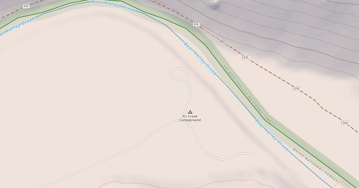 Map preview of FIR CREEK CG, NORTH SPUR
