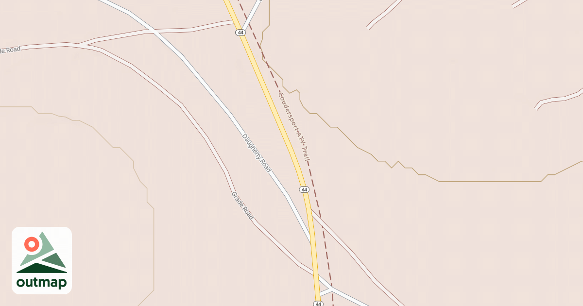 Map of Coudy Pike Snowmobile Trails