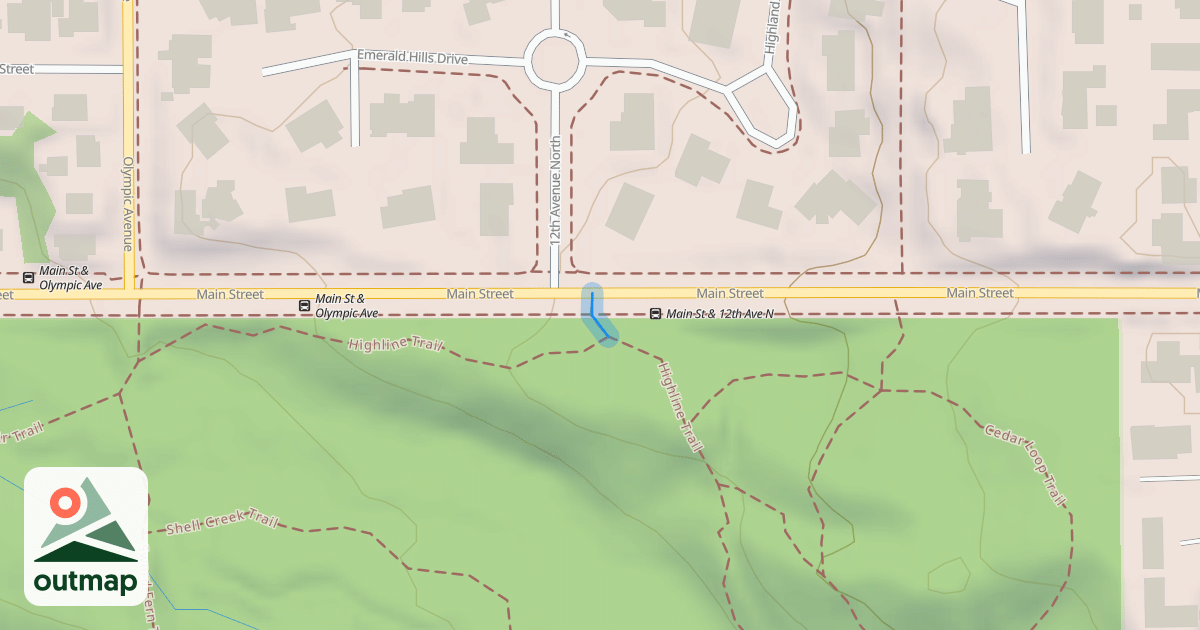 Map of Highline Trail