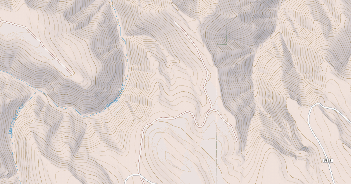 Map preview of USFS National Forest System Roads {67C12346-4FC1-46BD-A95F-33609B7C85C9}