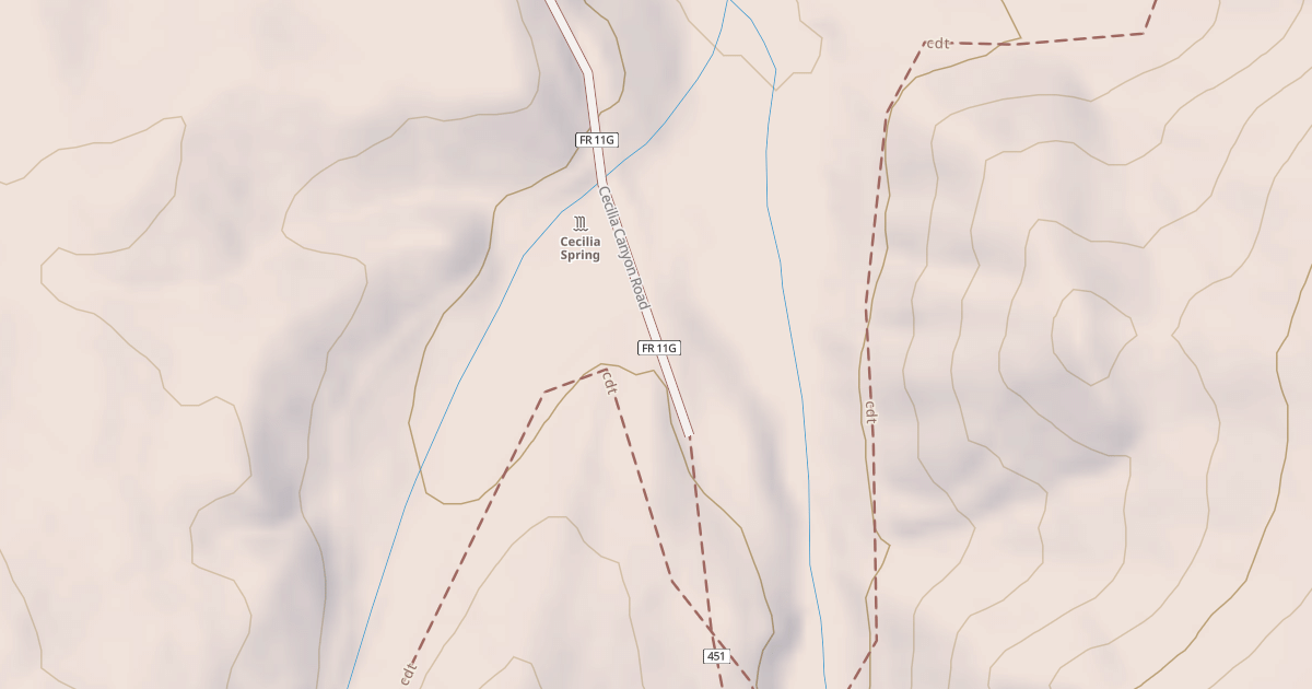 Map preview of CECILIA CANYON