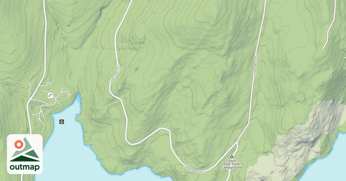 Map of NORTH BEAR RESERVOIR