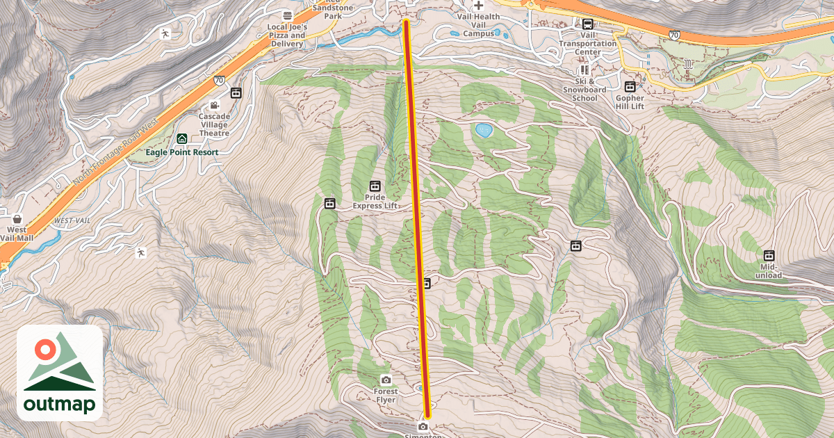 Map of Eagle Bahn Gondola