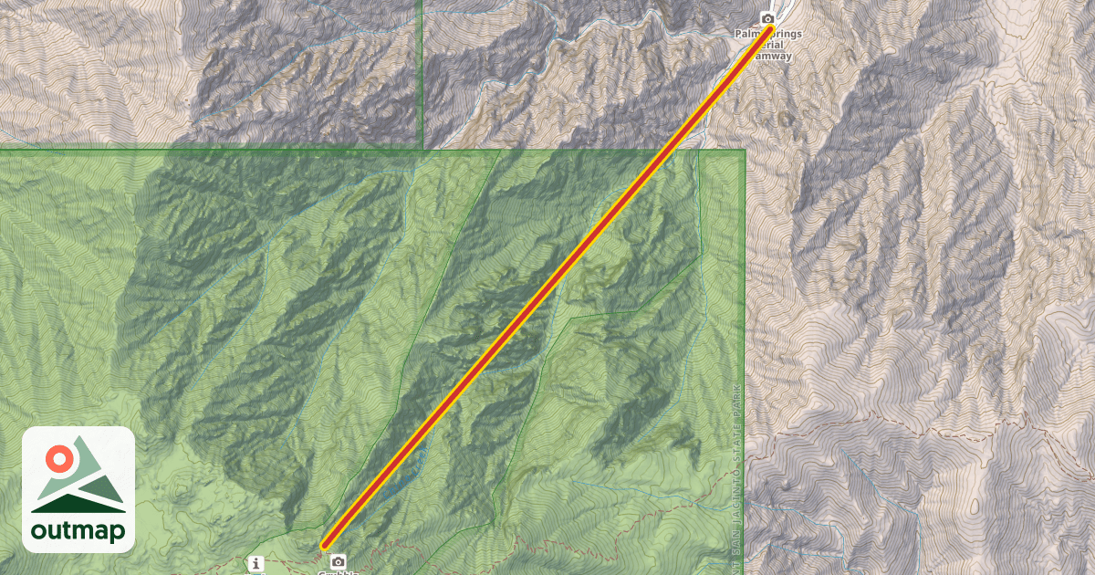 Map of Palm Springs Aerial Tramway