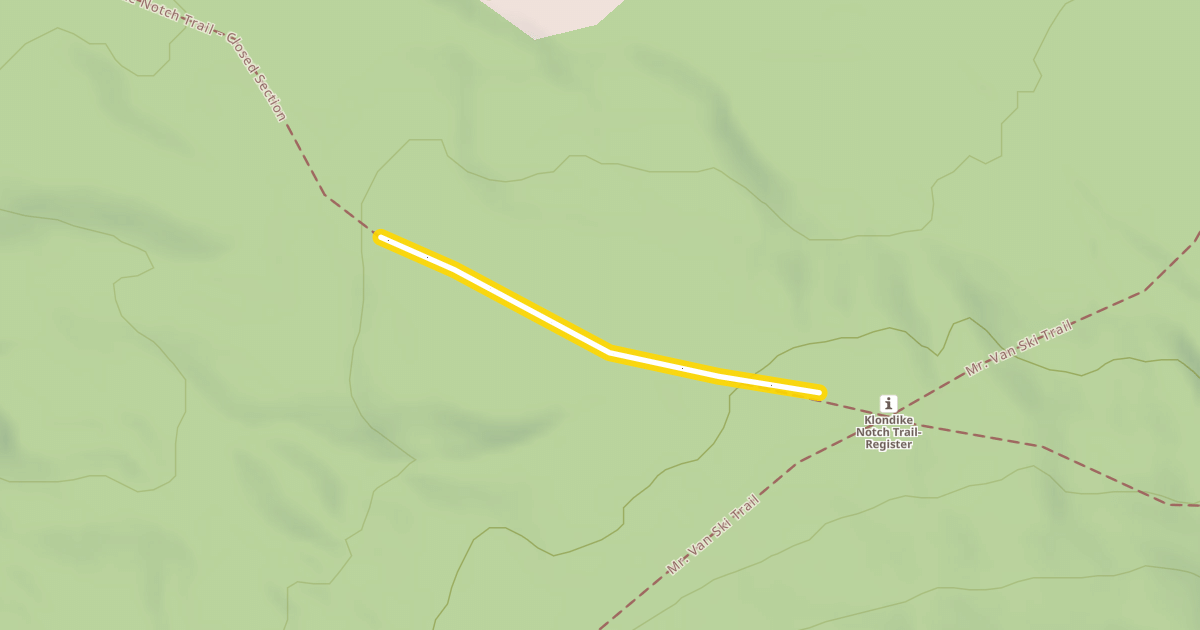 Map preview of Klondike Notch Trail