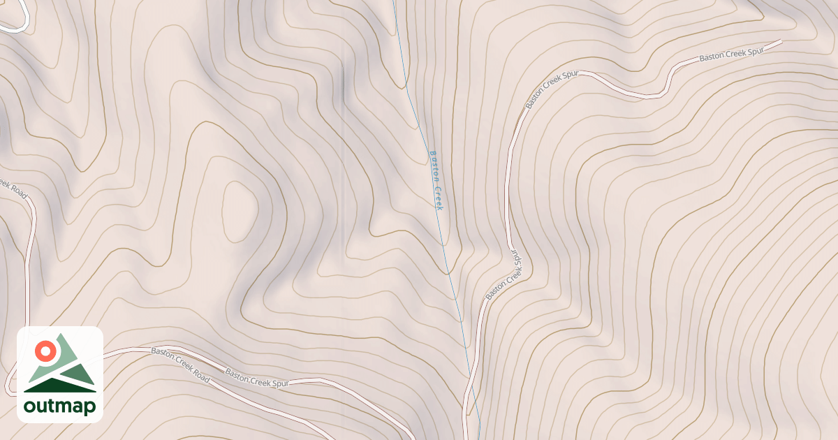 Map of BASTON CREEK SPUR