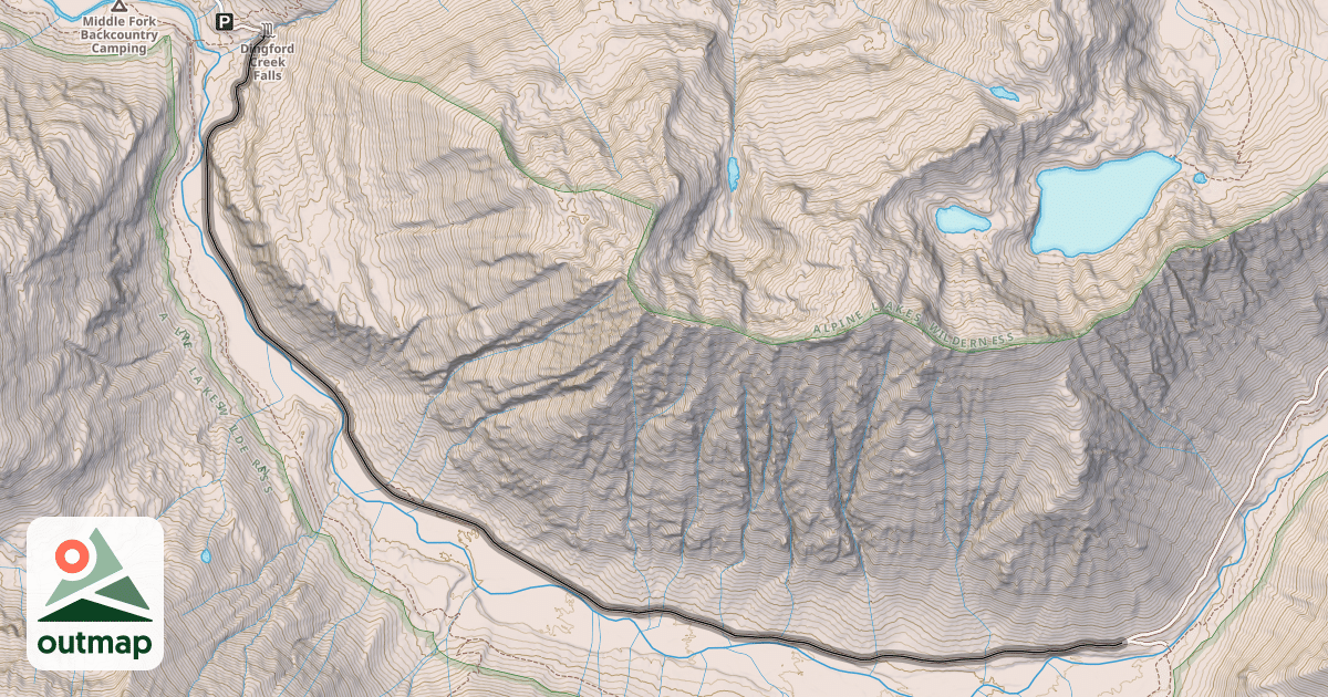 Map of Dutch Miller Gap Trail