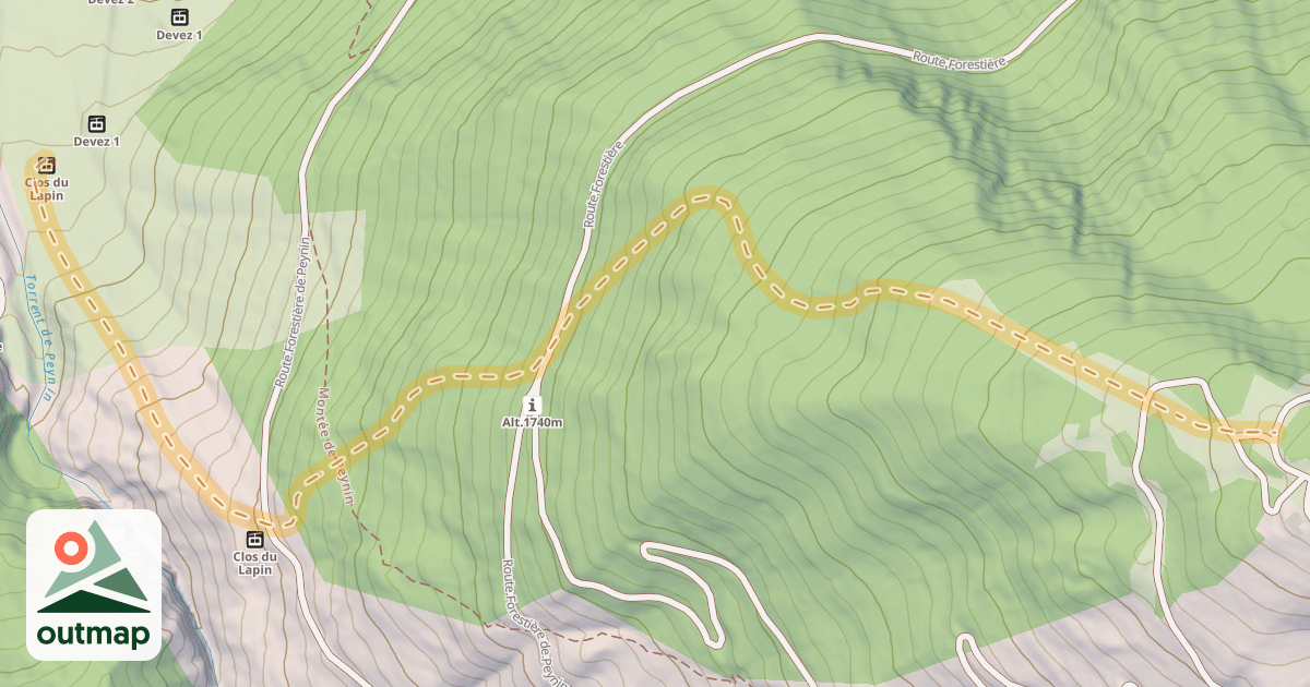 Map of L'Échaillon