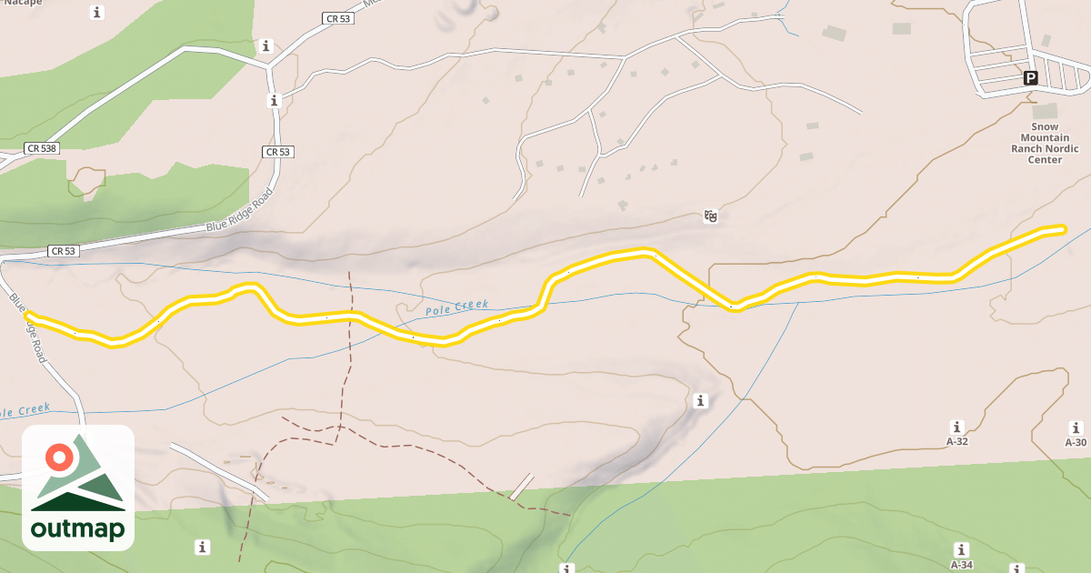 Map of Pole Creek