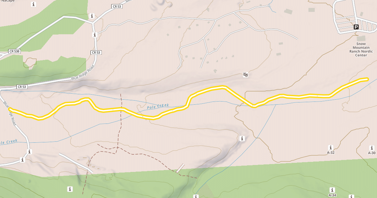 Map preview of Pole Creek