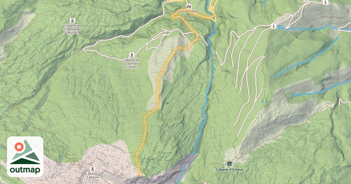 Map of Cabane de Camplong — Pont de l'Arpet