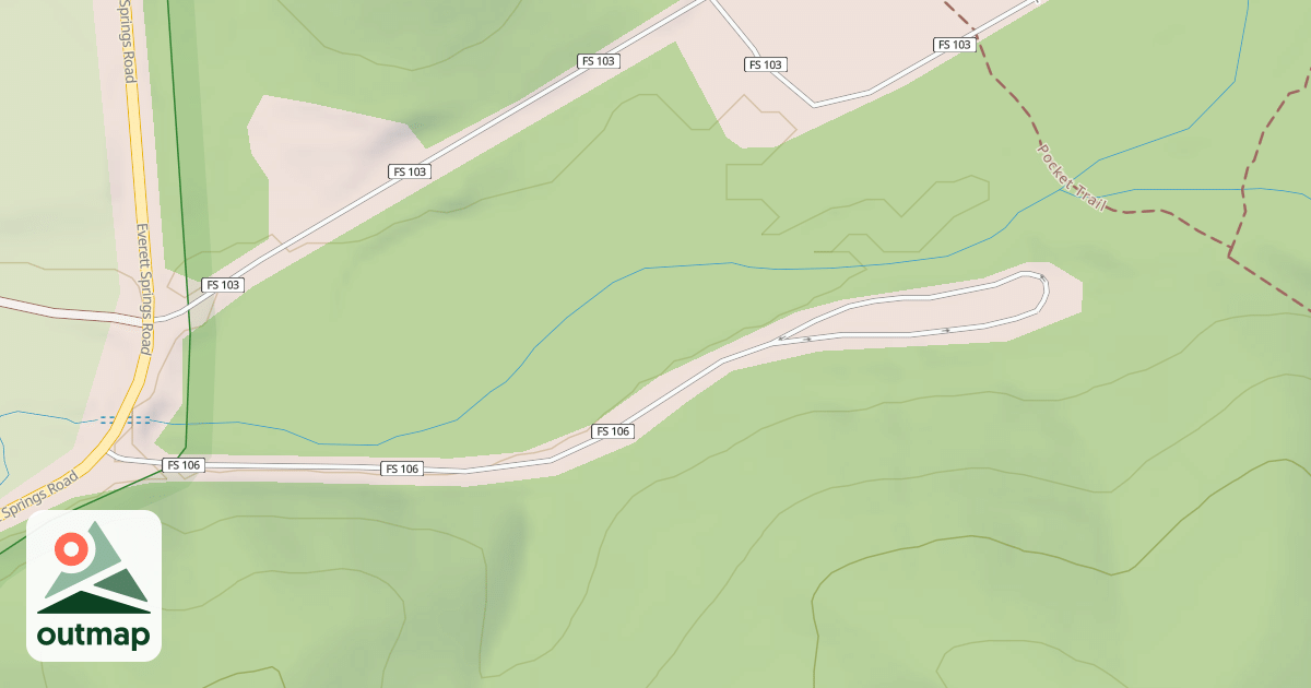 Map of POCKET PICNIC in Floyd