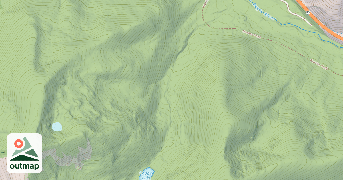 Map of COPPER LAKE