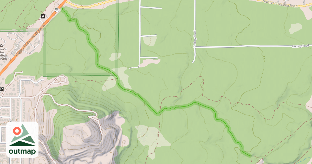 Map of Arizona Trail-Mount Elden