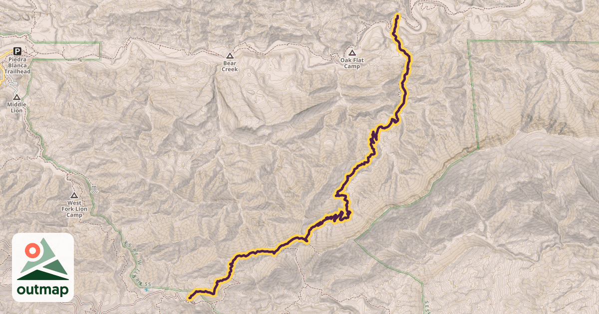 Map of Red Reef Trail