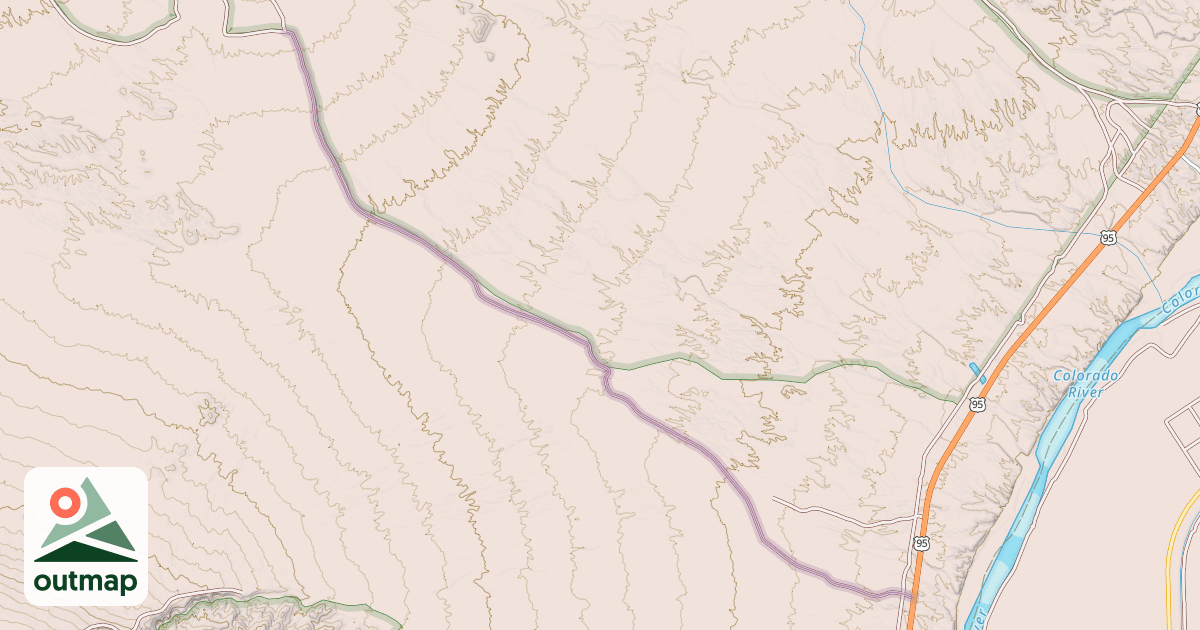 Map of Old Blythe-Vidal Road