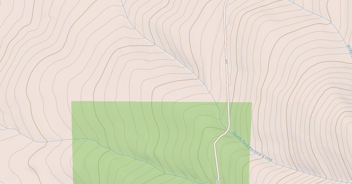 Map preview of USFS Motor Vehicle Use Map Roads {03651264-8DC2-4527-84F6-B3F73E3C534B}