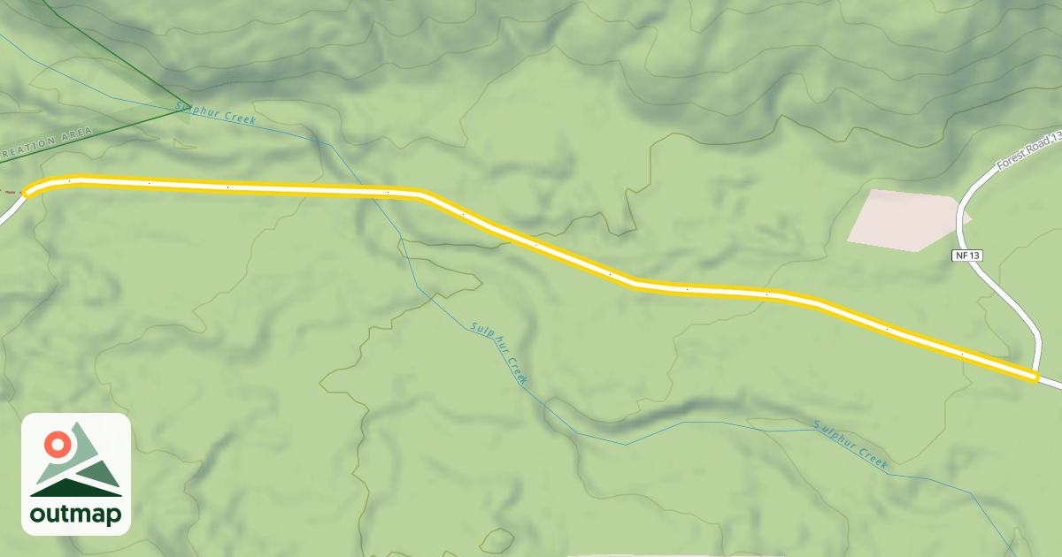 Map of National Forest Development Road 12