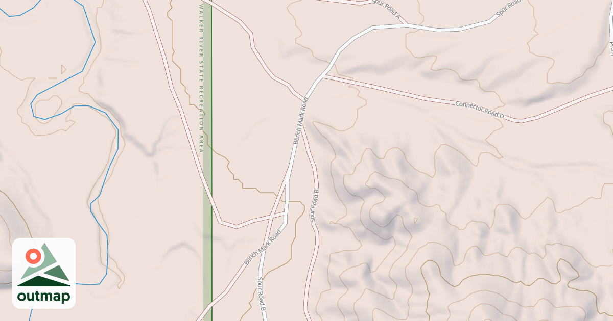Map of BENCH MARK ROAD
