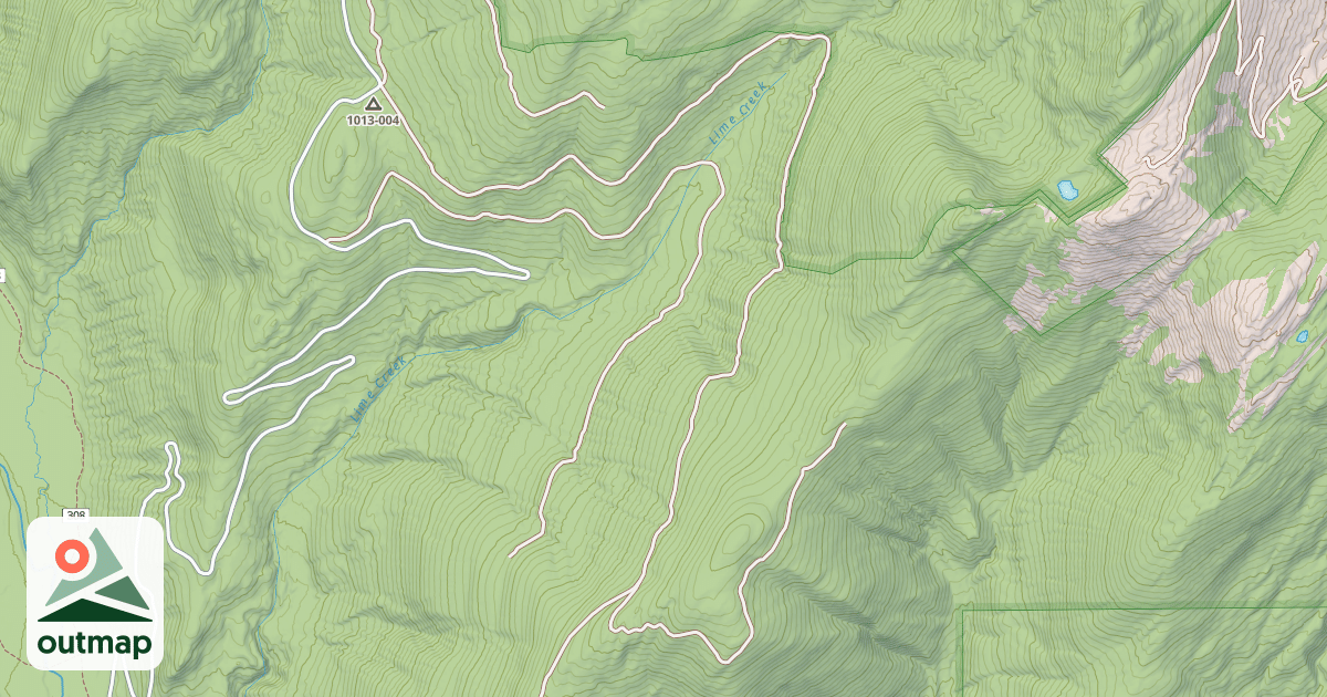 Map of LIME CREEK