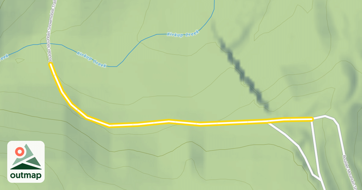 Map of Boulder Mountain Snowmobile Trails
