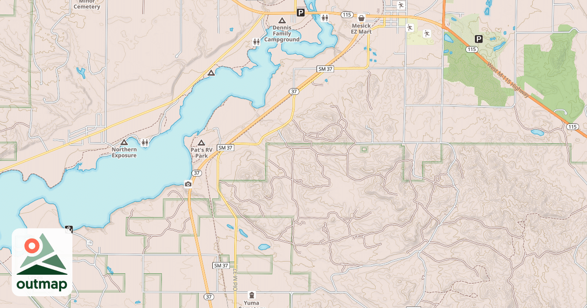 Map of Betsie Valley State Trail