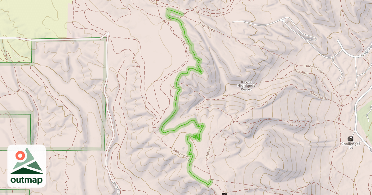 Map of North Peak Trail