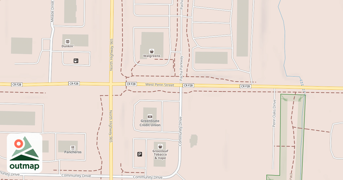Map of Penn St Wide Sidewalk