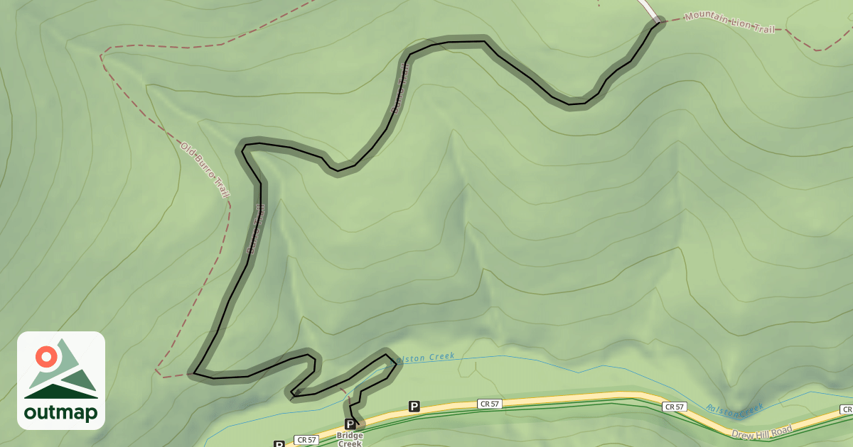 Map of Burro Trail