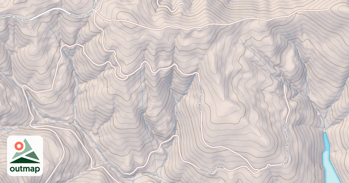 Map of CLAWTON GULCH