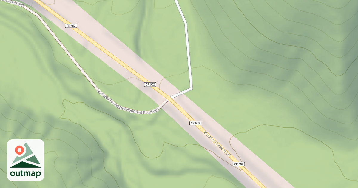 Map of NORTH BOULDER RIDGE