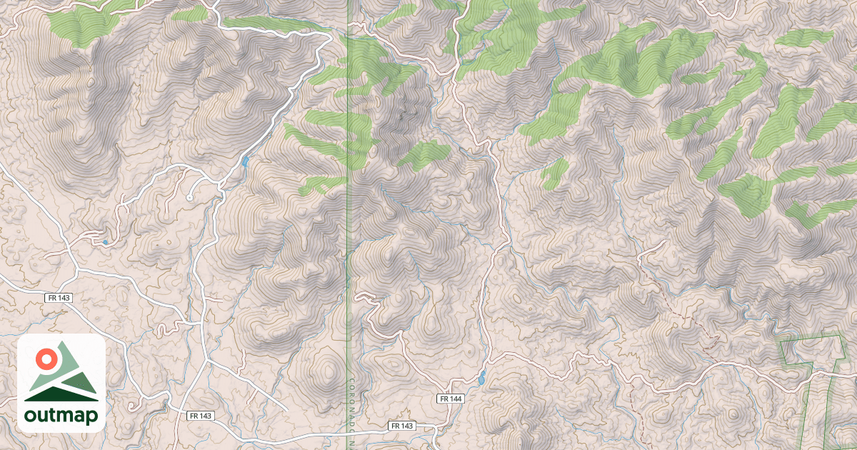 Map of SANTA RITA GULCH