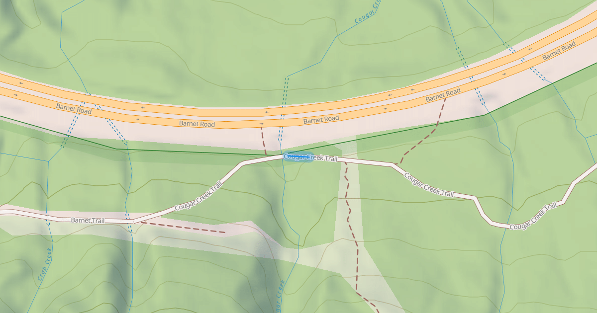 Map preview of Cougar Creek Trail