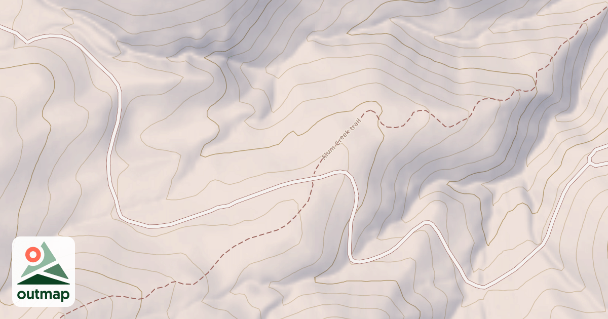 Map of ALUM CREEK ROAD