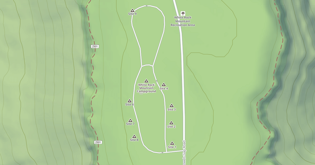 Map preview of WHITE ROCK CAMPGROUND