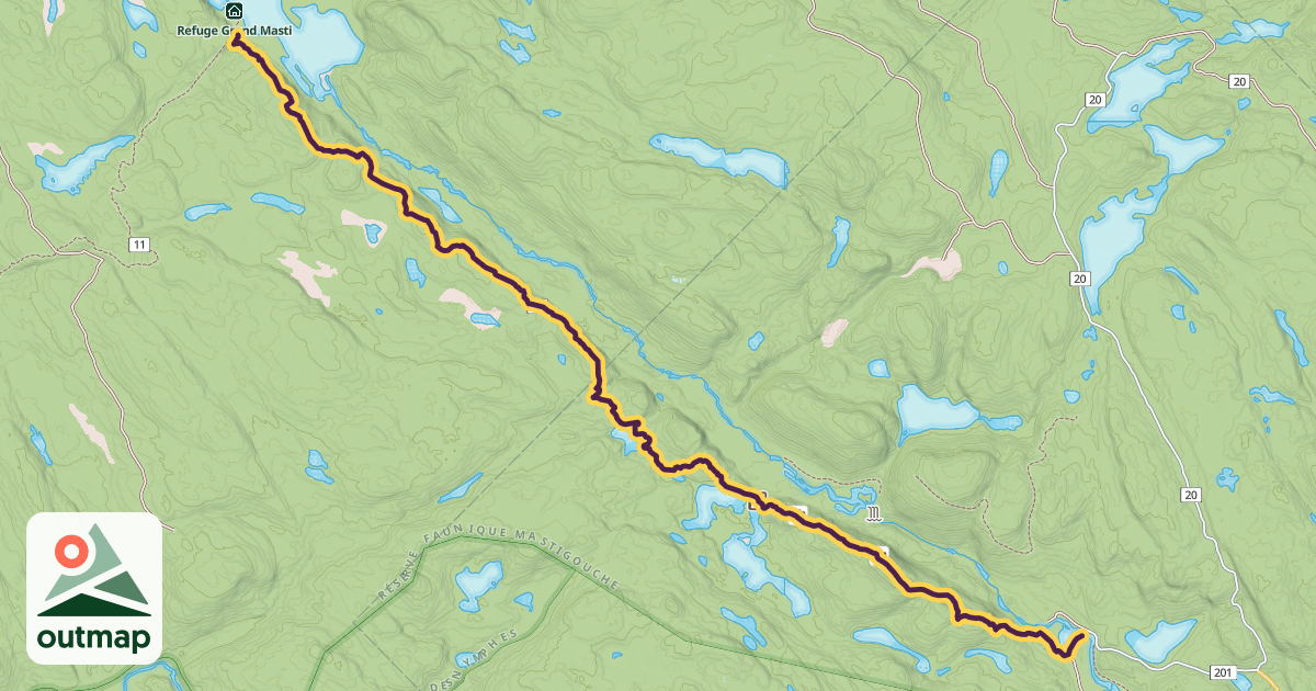 Map of Sentier Chériore