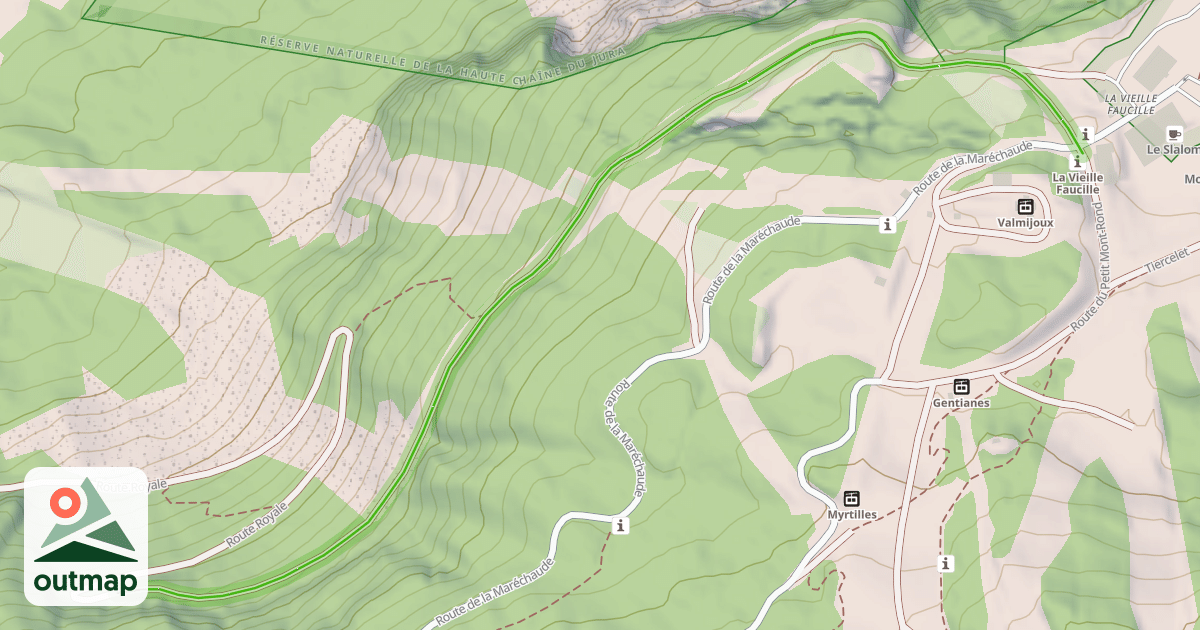 Map of Route de la Vieille Faucille