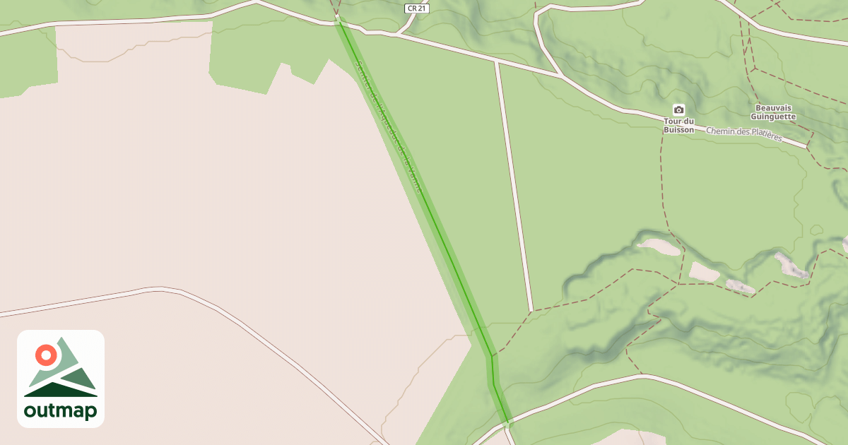 Map of Sentier de l'Aqueduc de la Vanne