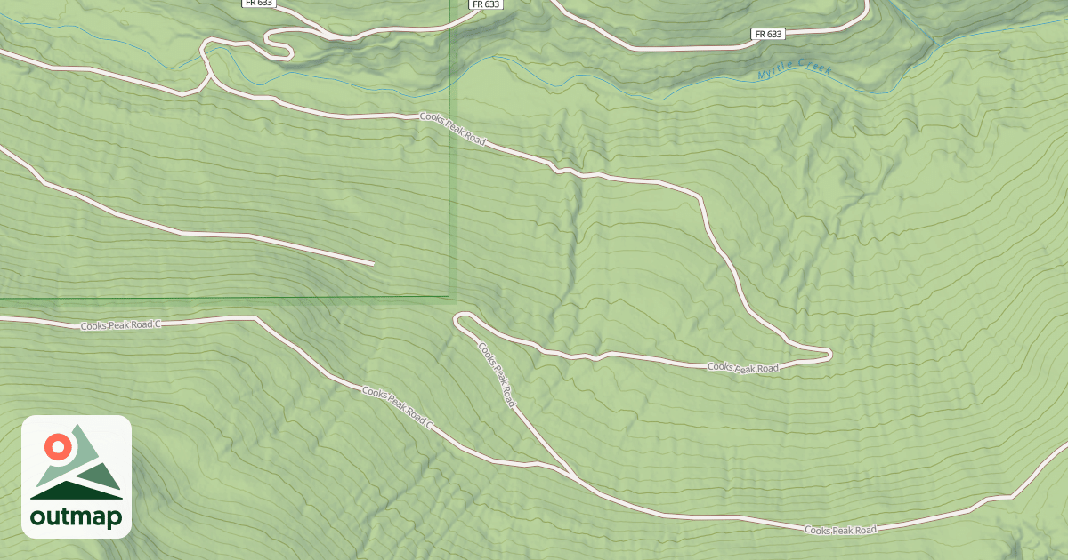 Map of COOKS PEAK