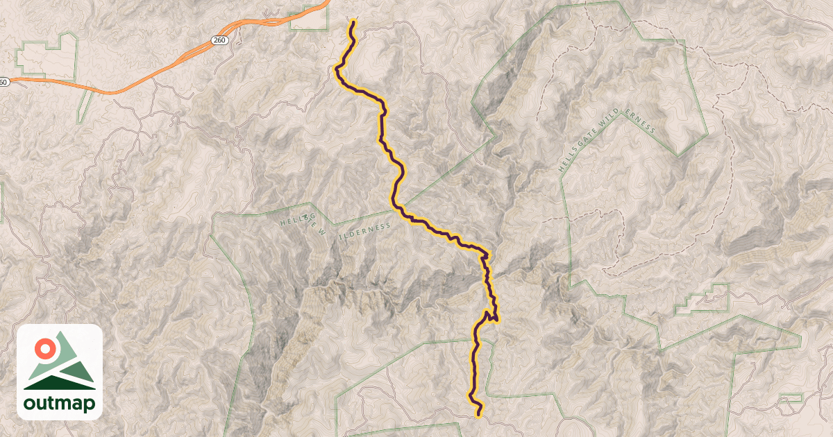 Map of Hellsgate Trail #37