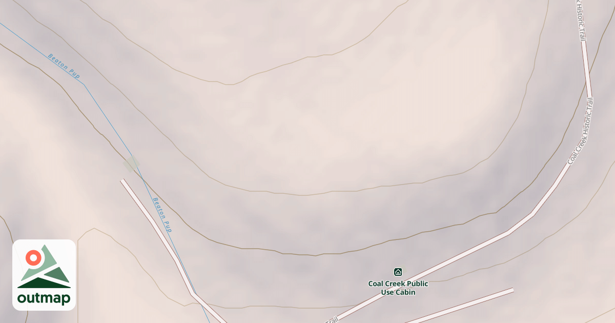 Map of Coal Creek Upper Road Spur